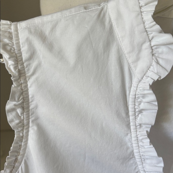 Relativity White Ruffled Sleeveless Button-Front Blouse - Picture 3 of 12